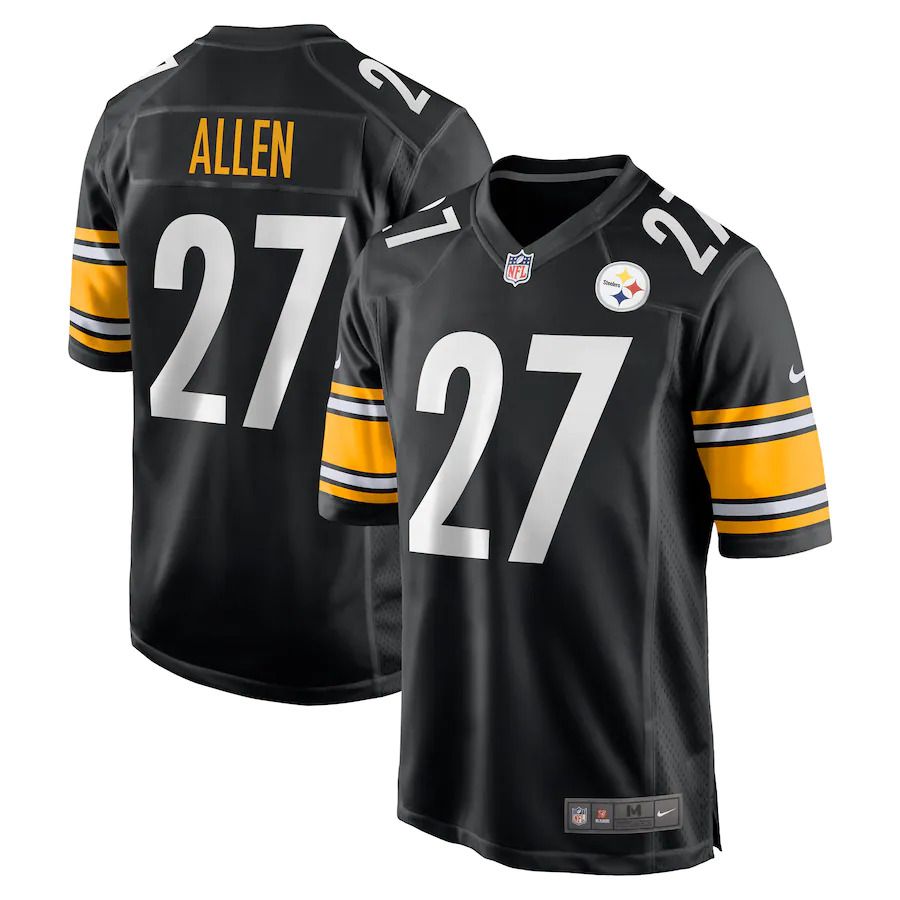 Men Pittsburgh Steelers 27 Marcus Allen Nike Black Game NFL Jersey